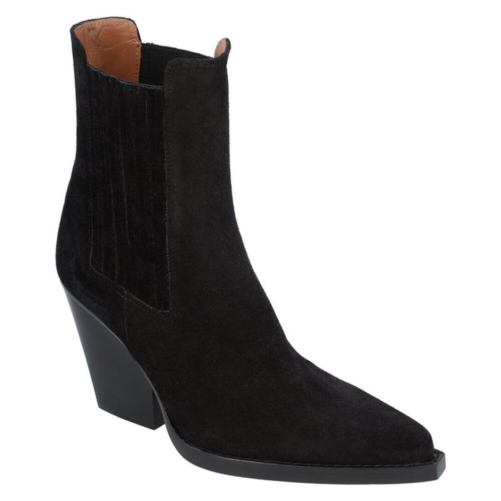 With box Paris Texas Black suede Ankle Boots